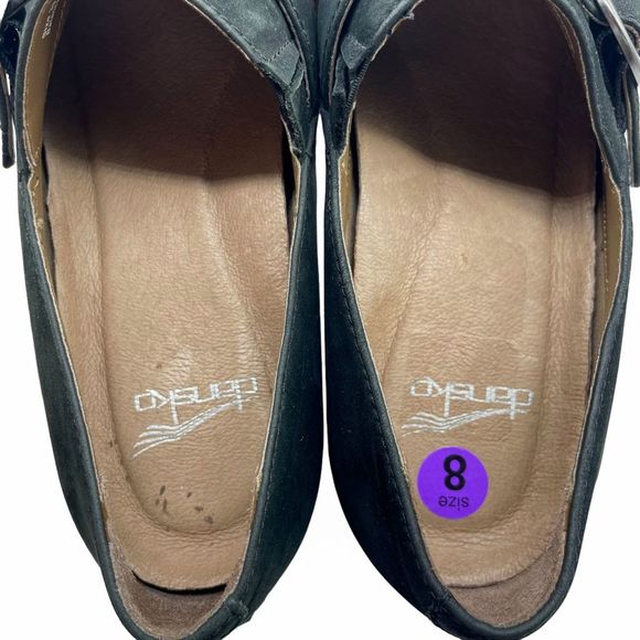 Dansko Clio Wedge Nubuck Leather Buckle Loafers - Picture 9 of 10